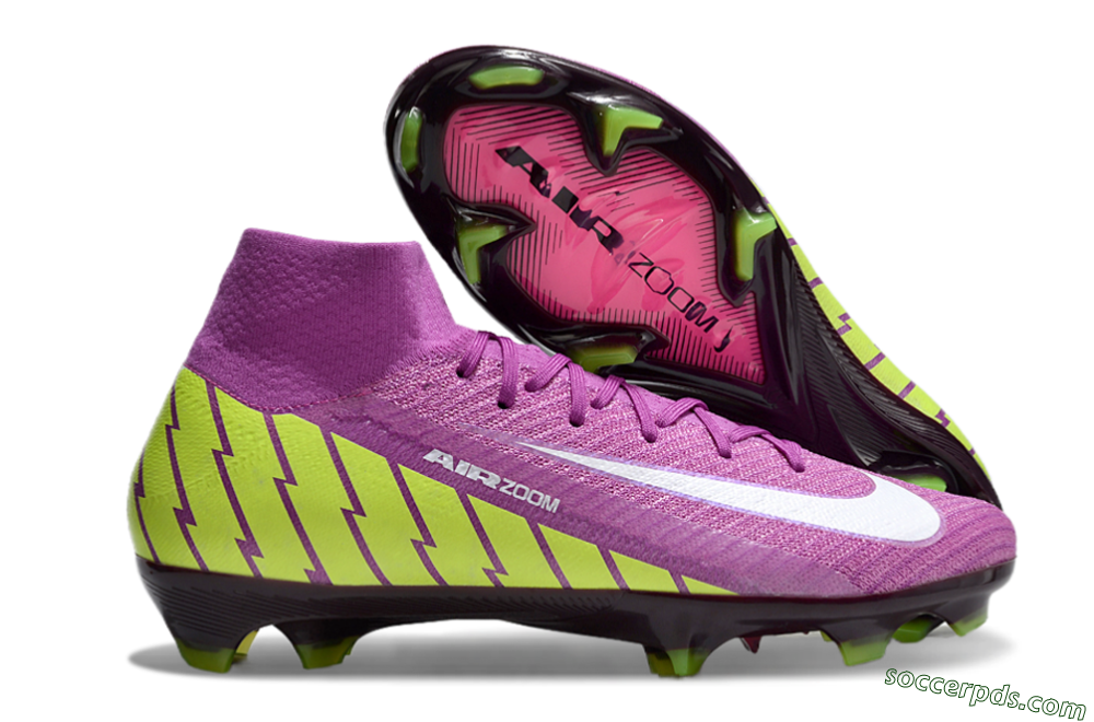 Nike Air Zoom Mercurial Superfly 10 Elite FG High-Tops Football Boots - Red/White/Yellow 1