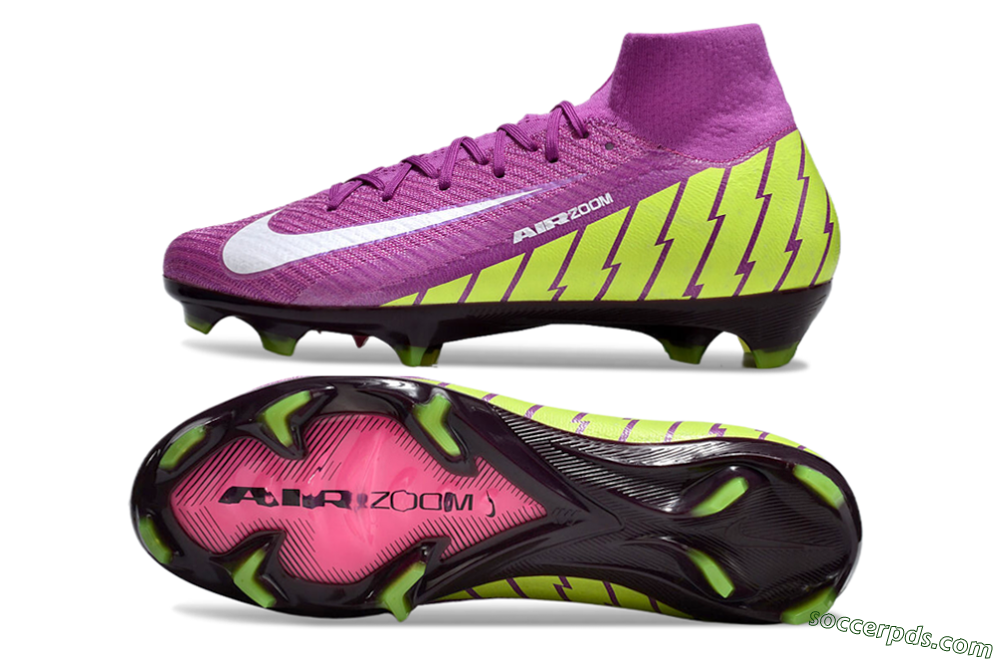 Nike Air Zoom Mercurial Superfly 10 Elite FG High-Tops Football Boots - Red/White/Yellow 0