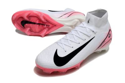 Nike Air Zoom Mercurial Superfly 10 Elite FG High-Tops Football Boots - White/Black/Pink