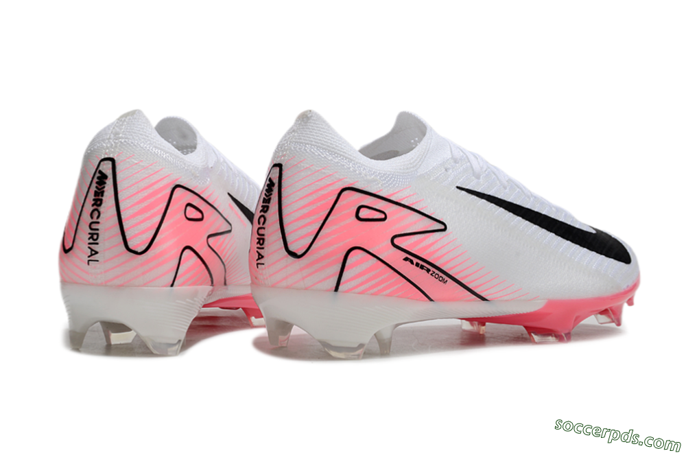 Nike Air Zoom Mercurial Vapor 16 Elite FG Low-Tops Football Boots - White/Black/Pink 6
