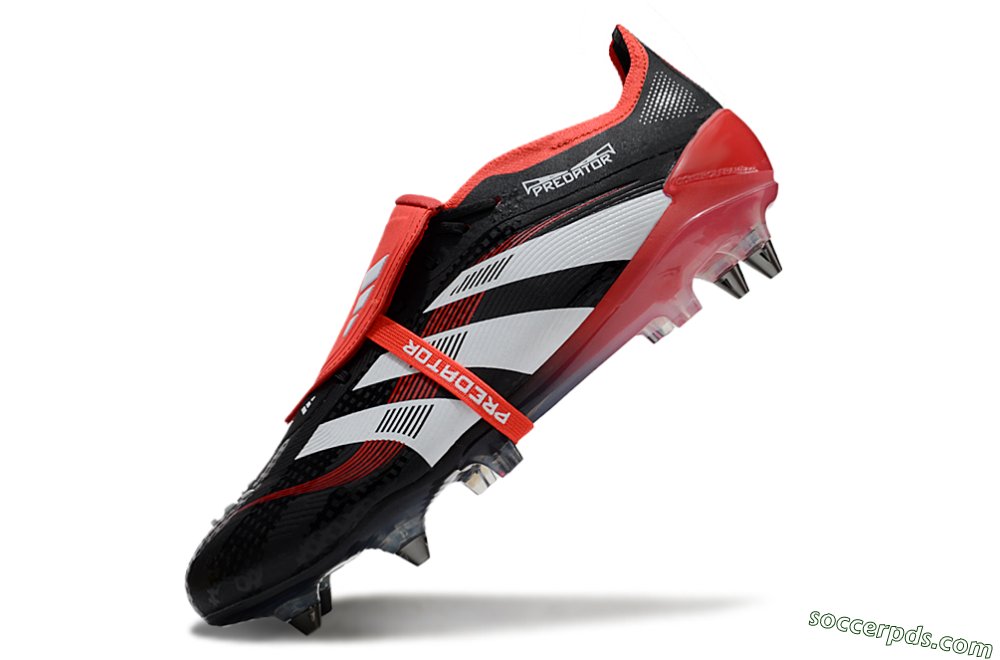 Adidas Predator 25 Elite Foldover Tongue SG Low-Tops Football Boots - Black/White/Red 5