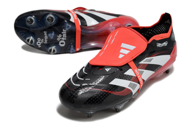 Adidas Predator 25 Elite Foldover Tongue SG Low-Tops Football Boots - Black/White/Red