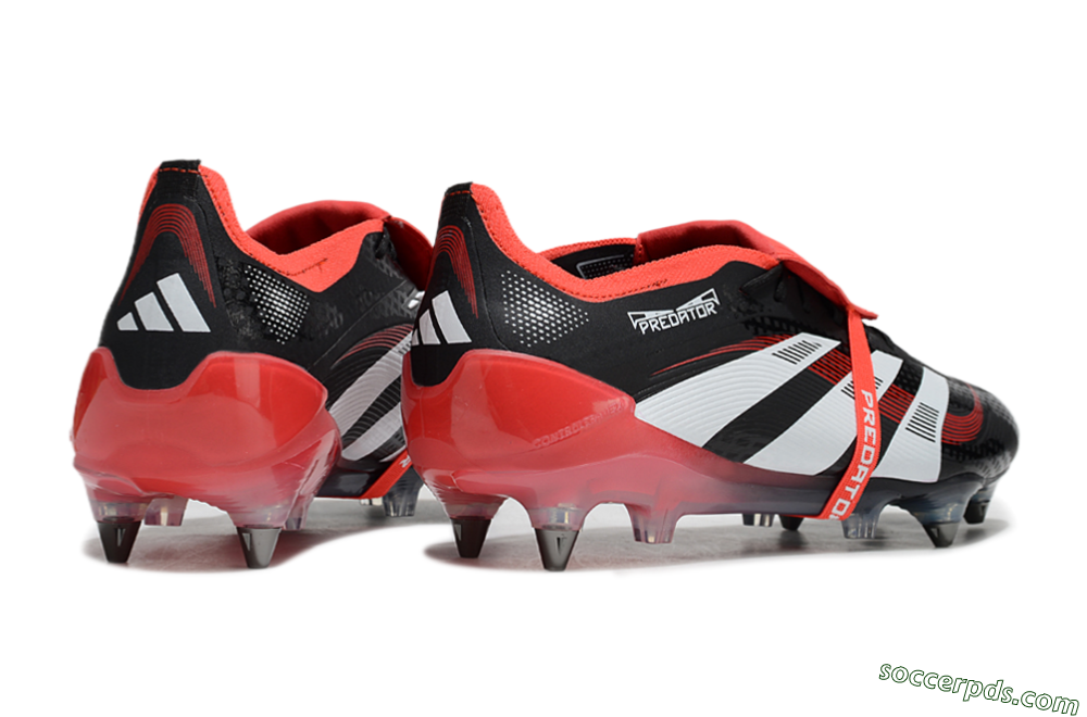 Adidas Predator 25 Elite Foldover Tongue SG Low-Tops Football Boots - Black/White/Red 6