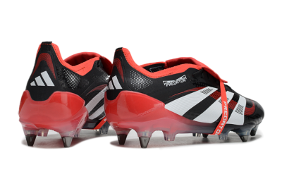 Adidas Predator 25 Elite Foldover Tongue SG Low-Tops Football Boots - Black/White/Red