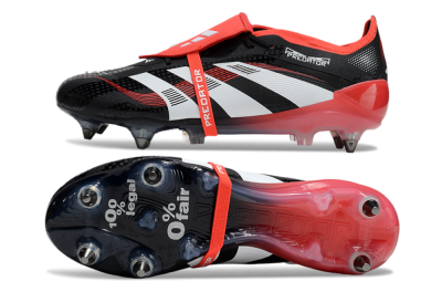 Adidas Predator 25 Elite Foldover Tongue SG Low-Tops Football Boots - Black/White/Red
