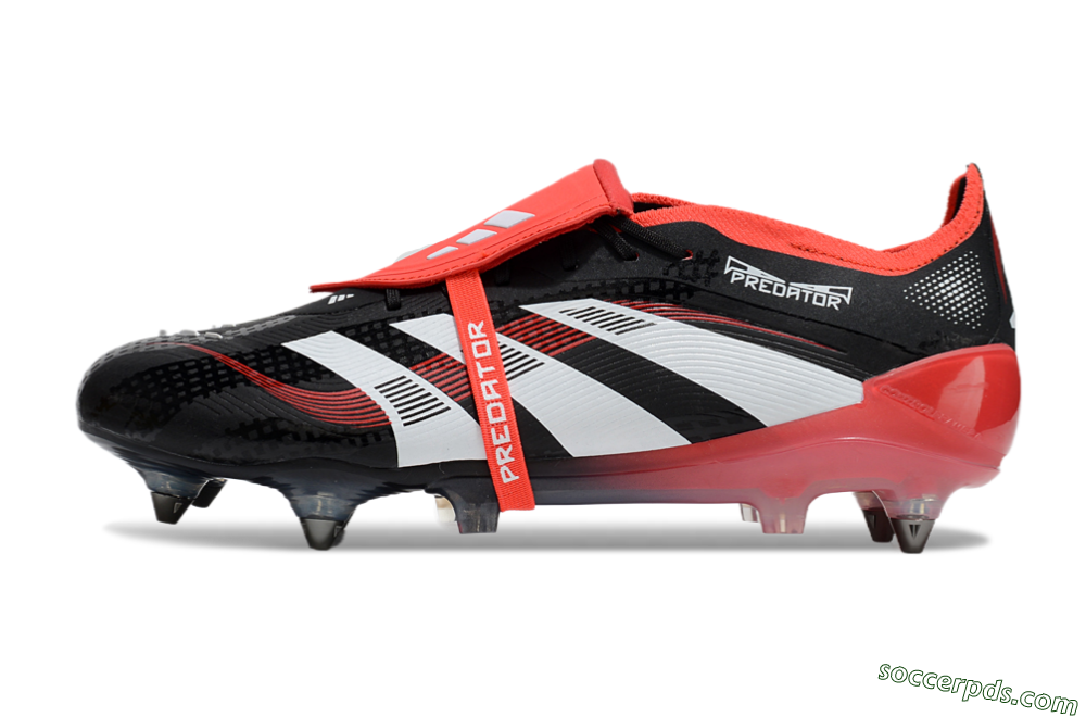Adidas Predator 25 Elite Foldover Tongue SG Low-Tops Football Boots - Black/White/Red 2
