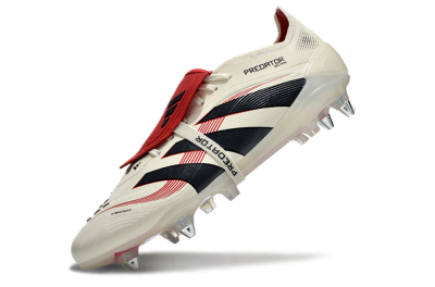 Adidas Predator 25 Elite Foldover Tongue SG Low-Tops Football Boots - White/Black/Red