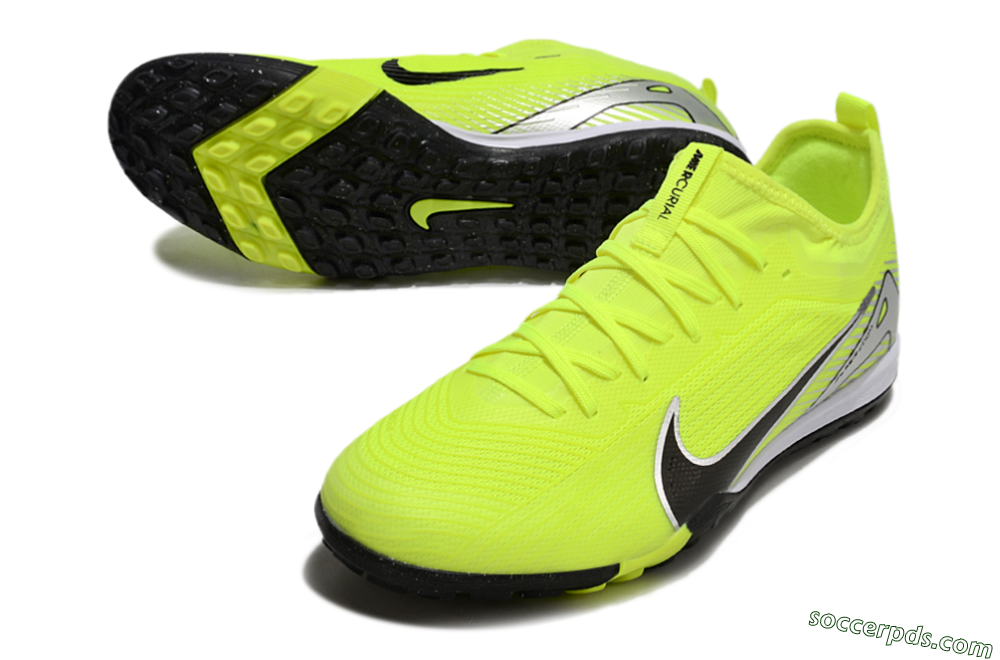 Nike Air Zoom Mercurial Vapor 16 Pro TF Low-Tops Football Shoes - Yellow/Black/Silver 3