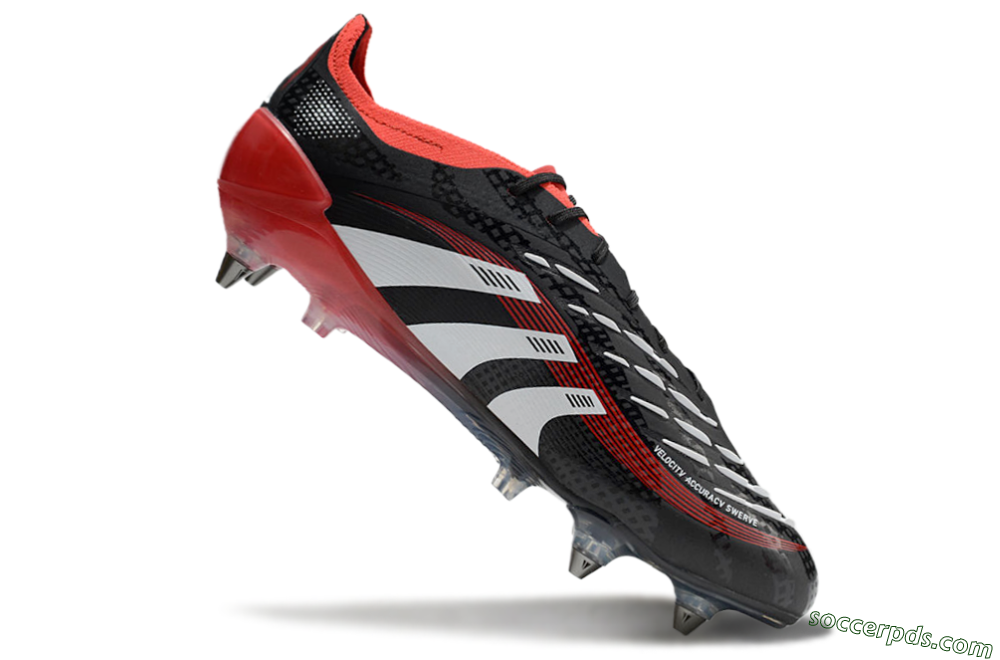 Adidas Predator 25 Elite SG Low-Tops Football Boots - Black/White/Red 4
