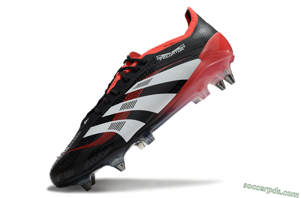 Adidas Predator 25 Elite SG Low-Tops Football Boots - Black/White/Red 5