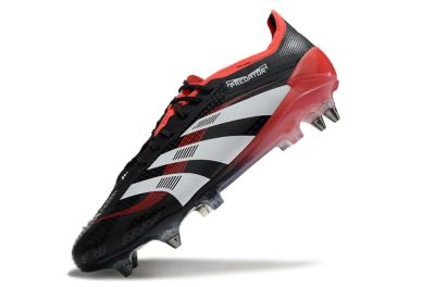 Adidas Predator 25 Elite SG Low-Tops Football Boots - Black/White/Red
