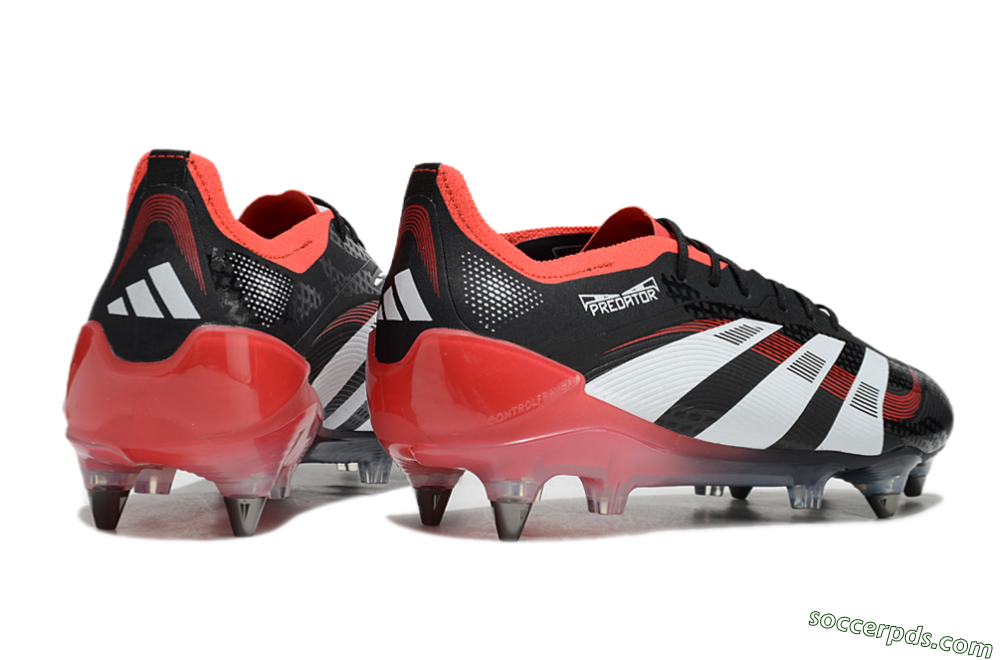 Adidas Predator 25 Elite SG Low-Tops Football Boots - Black/White/Red 6