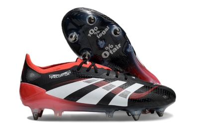 Adidas Predator 25 Elite SG Low-Tops Football Boots - Black/White/Red