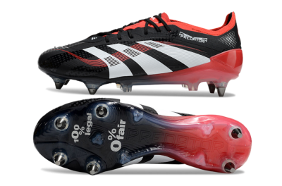 Adidas Predator 25 Elite SG Low-Tops Football Boots - Black/White/Red
