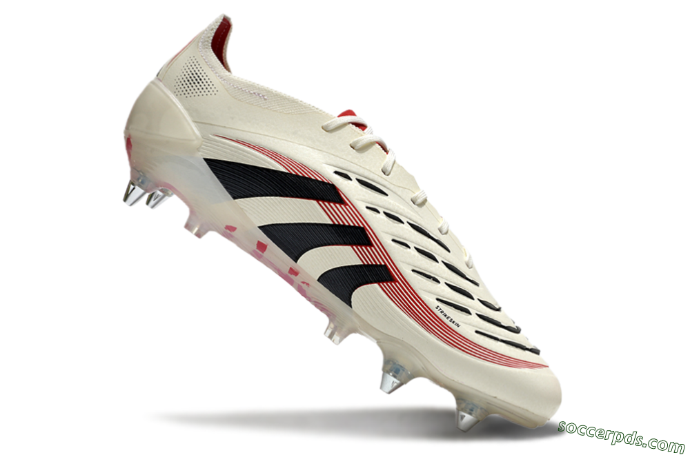 Adidas Predator 25 Elite SG Low-Tops Football Boots - White/Black/Red 4