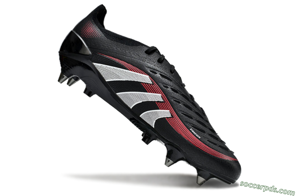 Adidas Predator 25 Elite SG Low-Tops Football Boots - Black/White/Red 4