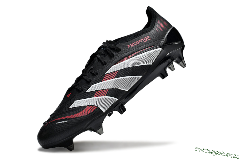 Adidas Predator 25 Elite SG Low-Tops Football Boots - Black/White/Red 5