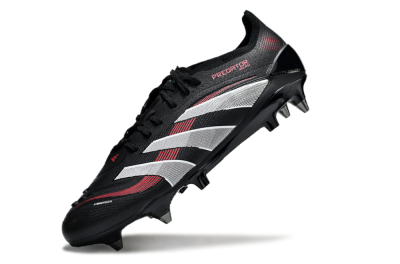 Adidas Predator 25 Elite SG Low-Tops Football Boots - Black/White/Red