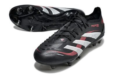 Adidas Predator 25 Elite SG Low-Tops Football Boots - Black/White/Red