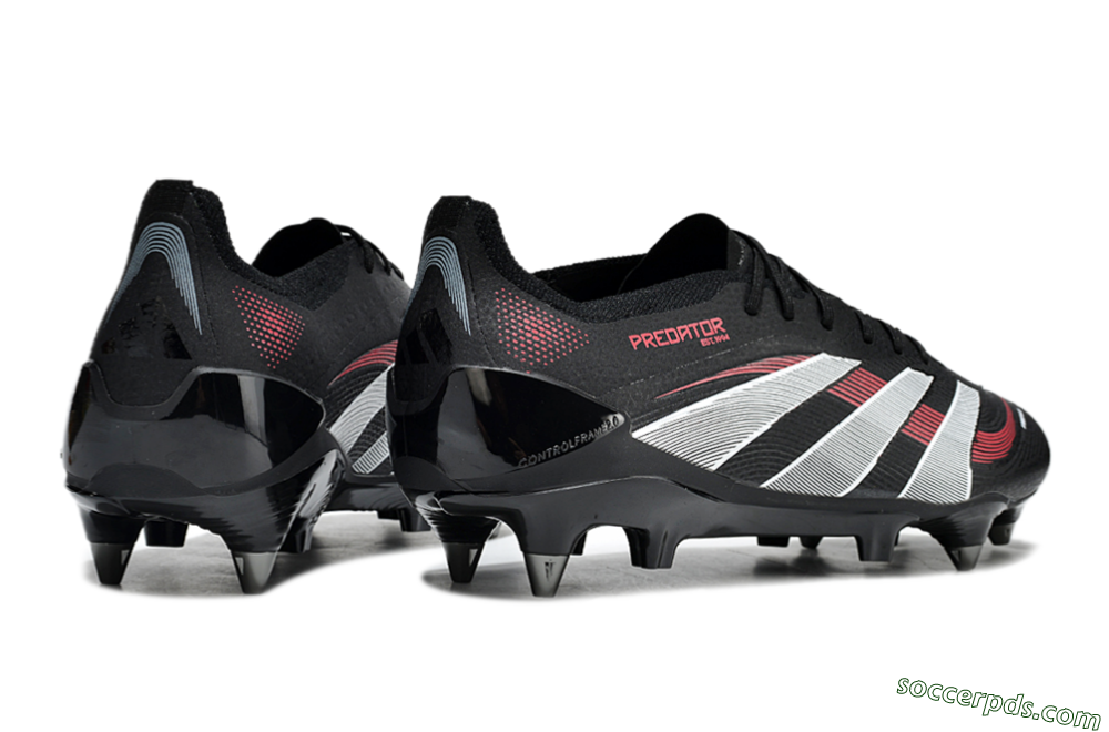 Adidas Predator 25 Elite SG Low-Tops Football Boots - Black/White/Red 6