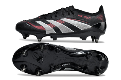 Adidas Predator 25 Elite SG Low-Tops Football Boots - Black/White/Red