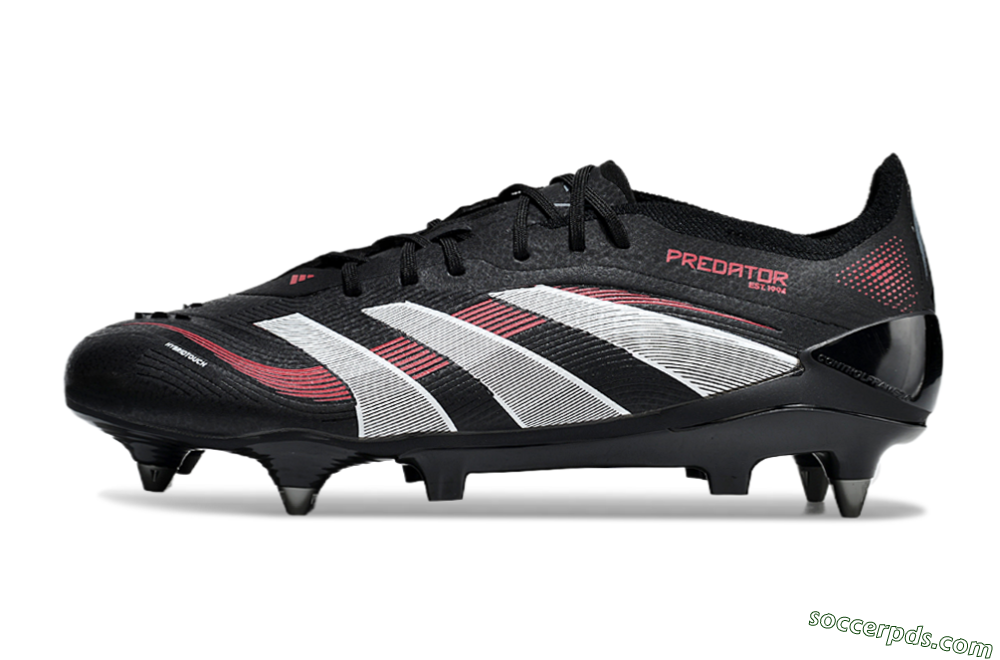 Adidas Predator 25 Elite SG Low-Tops Football Boots - Black/White/Red 2