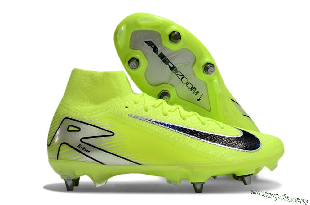 Nike Air Zoom Mercurial Superfly 10 Elite SG High-Tops Football Boots - Yellow/Black/Silver 1