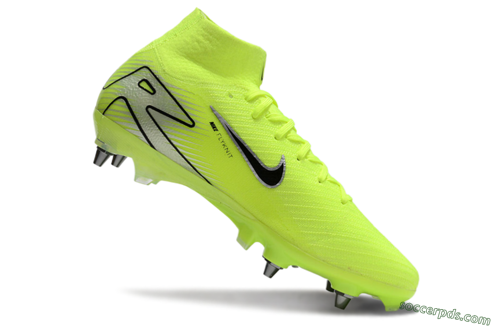 Nike Air Zoom Mercurial Superfly 10 Elite SG High-Tops Football Boots - Yellow/Black/Silver 4