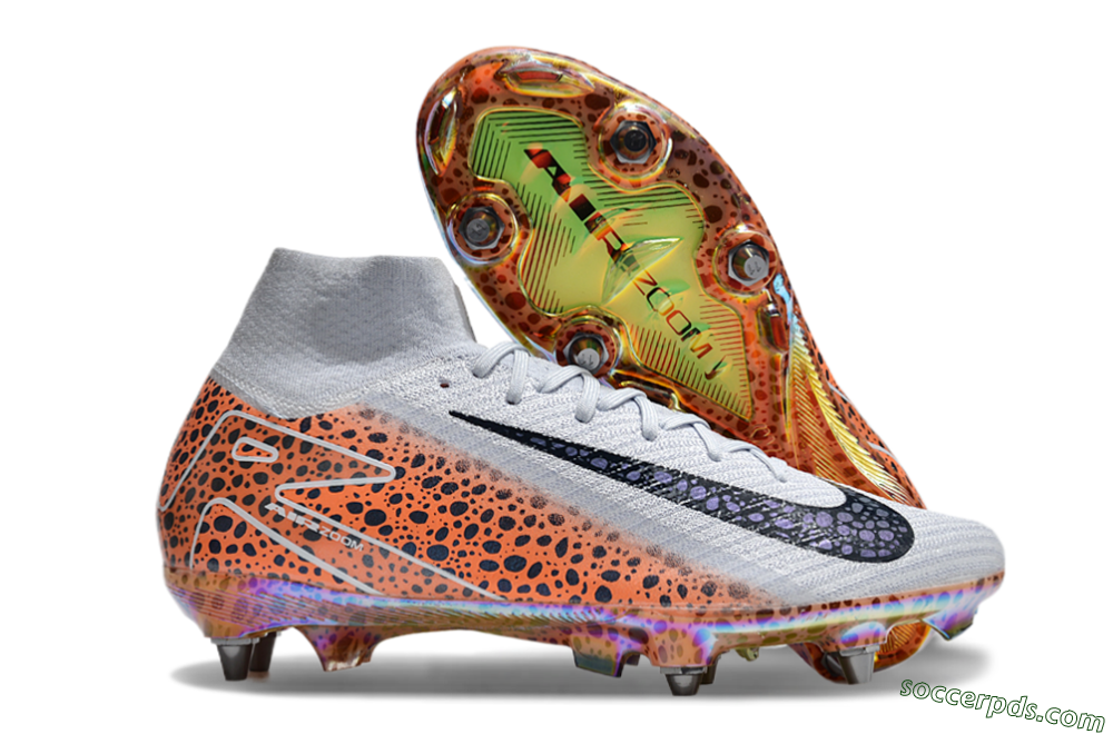 Nike Air Zoom Mercurial Superfly 10 Elite SG High-Tops Football Boots - Grey/Black/Leopard 1