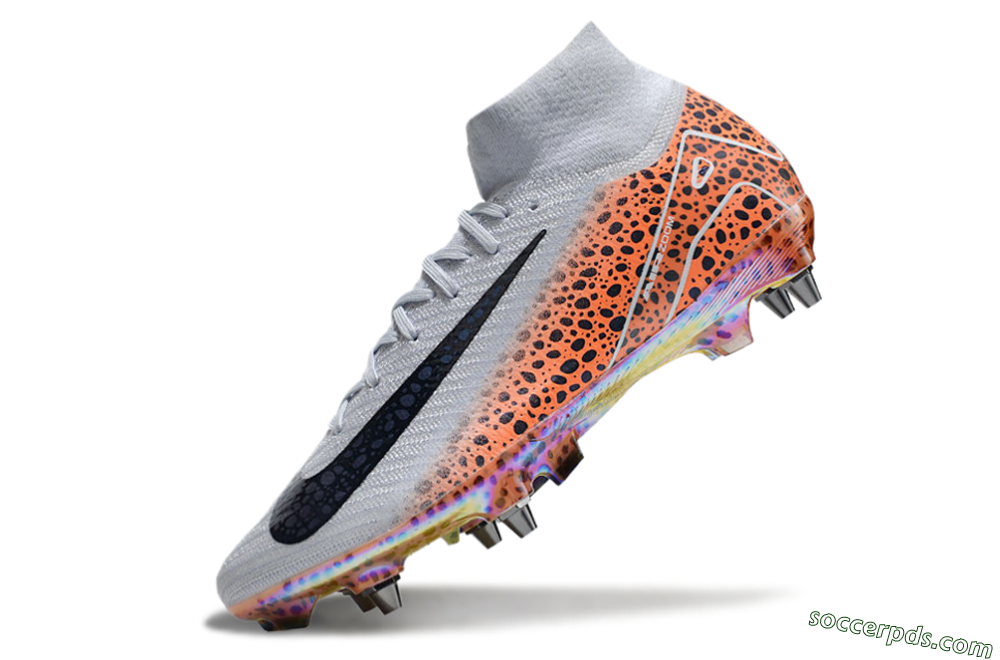 Nike Air Zoom Mercurial Superfly 10 Elite SG High-Tops Football Boots - Grey/Black/Leopard 5
