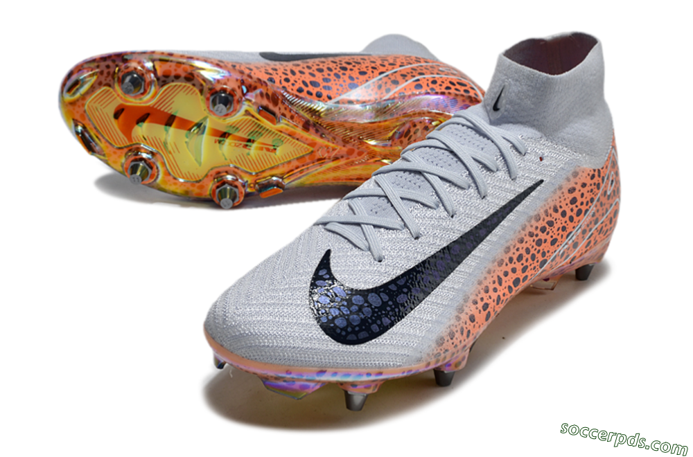 Nike Air Zoom Mercurial Superfly 10 Elite SG High-Tops Football Boots - Grey/Black/Leopard 3
