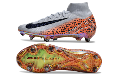Nike Air Zoom Mercurial Superfly 10 Elite SG High-Tops Football Boots - Grey/Black/Leopard