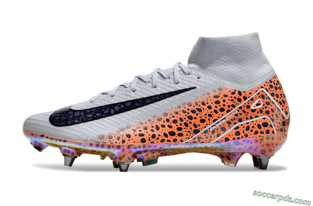 Nike Air Zoom Mercurial Superfly 10 Elite SG High-Tops Football Boots - Grey/Black/Leopard 2