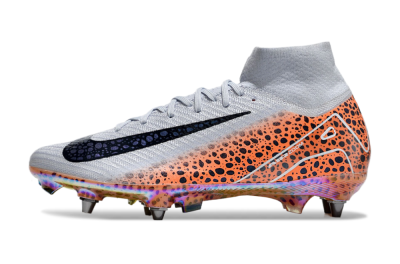Nike Air Zoom Mercurial Superfly 10 Elite SG High-Tops Football Boots - Grey/Black/Leopard