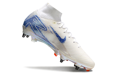 Nike Air Zoom Mercurial Superfly 10 Elite SG High-Tops Football Boots - Beige/White/Blue