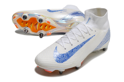 Nike Air Zoom Mercurial Superfly 10 Elite SG High-Tops Football Boots - Beige/White/Blue