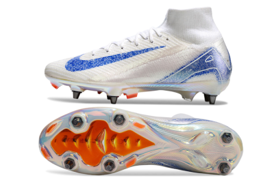 Nike Air Zoom Mercurial Superfly 10 Elite SG High-Tops Football Boots - Beige/White/Blue
