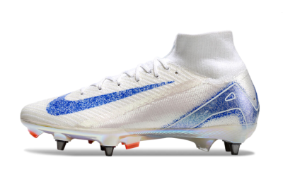 Nike Air Zoom Mercurial Superfly 10 Elite SG High-Tops Football Boots - Beige/White/Blue