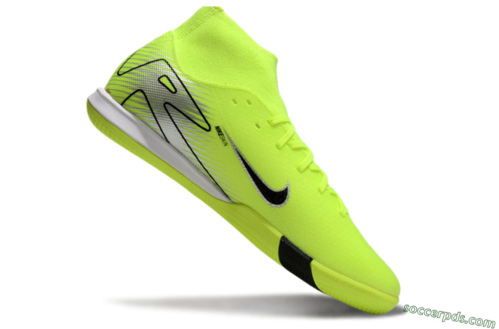 Nike Air Zoom Mercurial Superfly 10 Academy IC High-Tops Football Shoes - Yellow/Black/Silver 4