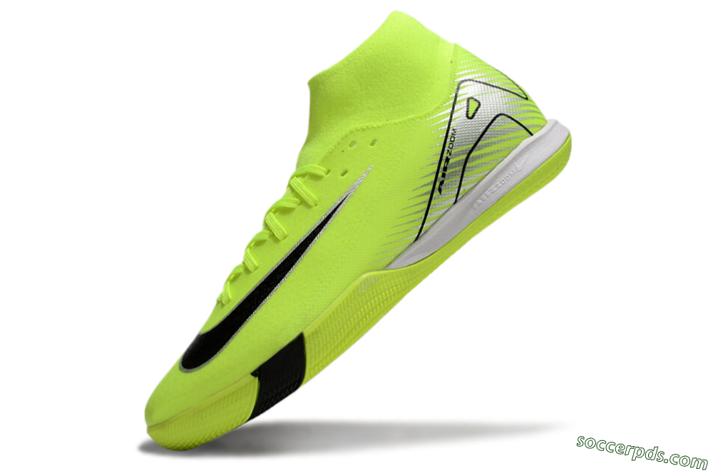 Nike Air Zoom Mercurial Superfly 10 Academy IC High-Tops Football Shoes - Yellow/Black/Silver 5