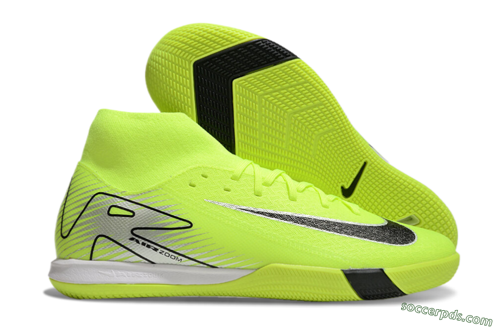 Nike Air Zoom Mercurial Superfly 10 Academy IC High-Tops Football Shoes - Yellow/Black/Silver 1