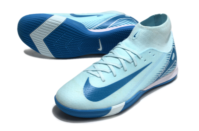 Nike Air Zoom Mercurial Superfly 10 Academy IC High-Tops Football Shoes - Jade/Blue/White