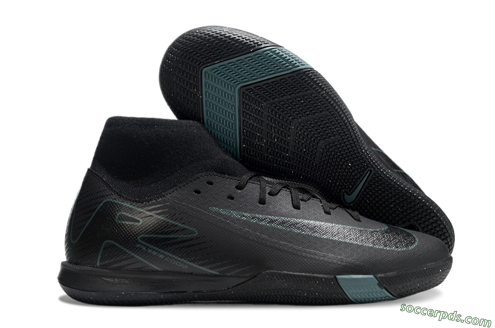 Nike Air Zoom Mercurial Superfly 10 Academy IC High-Tops Football Shoes - Black/Green 1