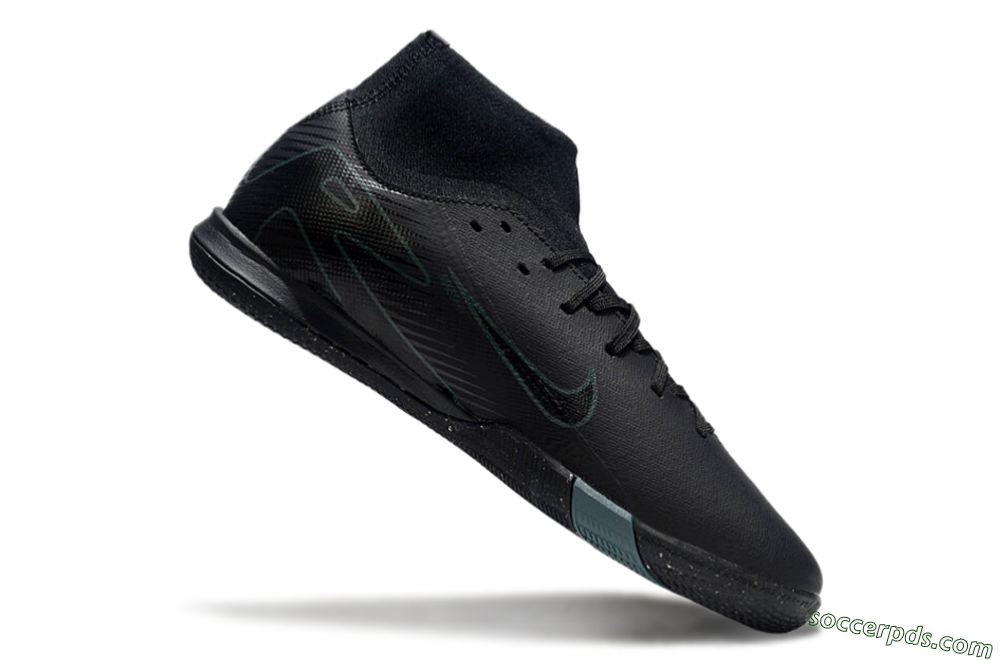 Nike Air Zoom Mercurial Superfly 10 Academy IC High-Tops Football Shoes - Black/Green 4