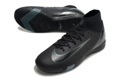 Nike Air Zoom Mercurial Superfly 10 Academy IC High-Tops Football Shoes - Black/Green