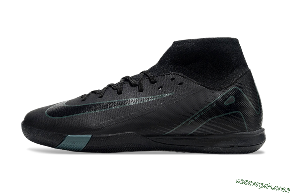 Nike Air Zoom Mercurial Superfly 10 Academy IC High-Tops Football Shoes - Black/Green 2