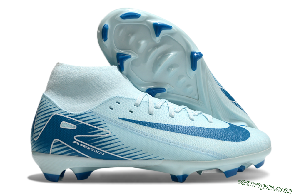 Nike Air Zoom Mercurial Superfly 10 Academy FG High-Tops Football Boots - Jade/Blue/White 1