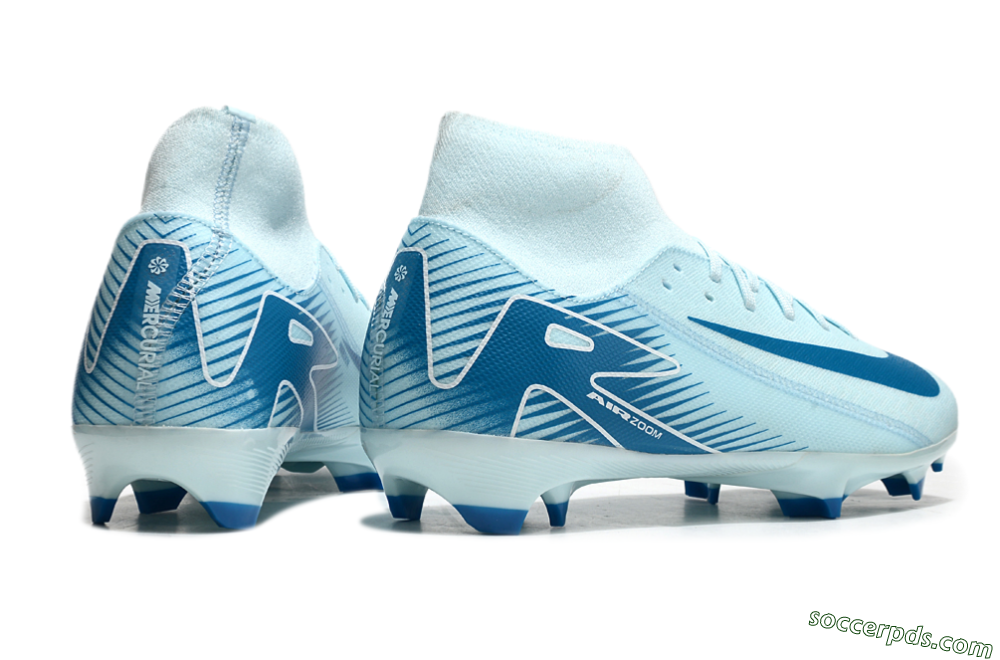 Nike Air Zoom Mercurial Superfly 10 Academy FG High-Tops Football Boots - Jade/Blue/White 6