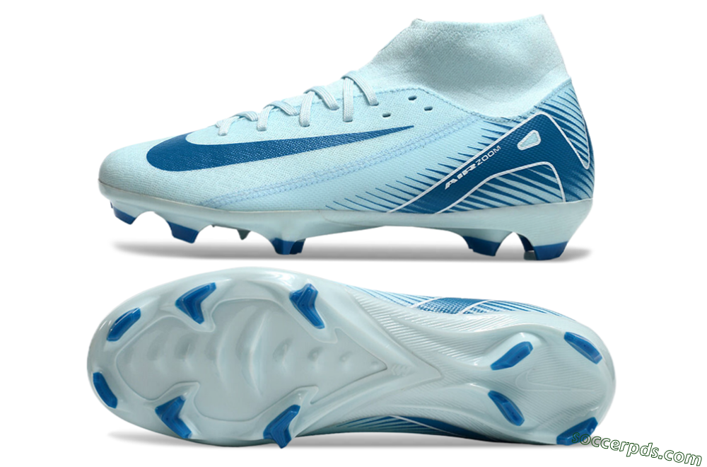 Nike Air Zoom Mercurial Superfly 10 Academy FG High-Tops Football Boots - Jade/Blue/White 0