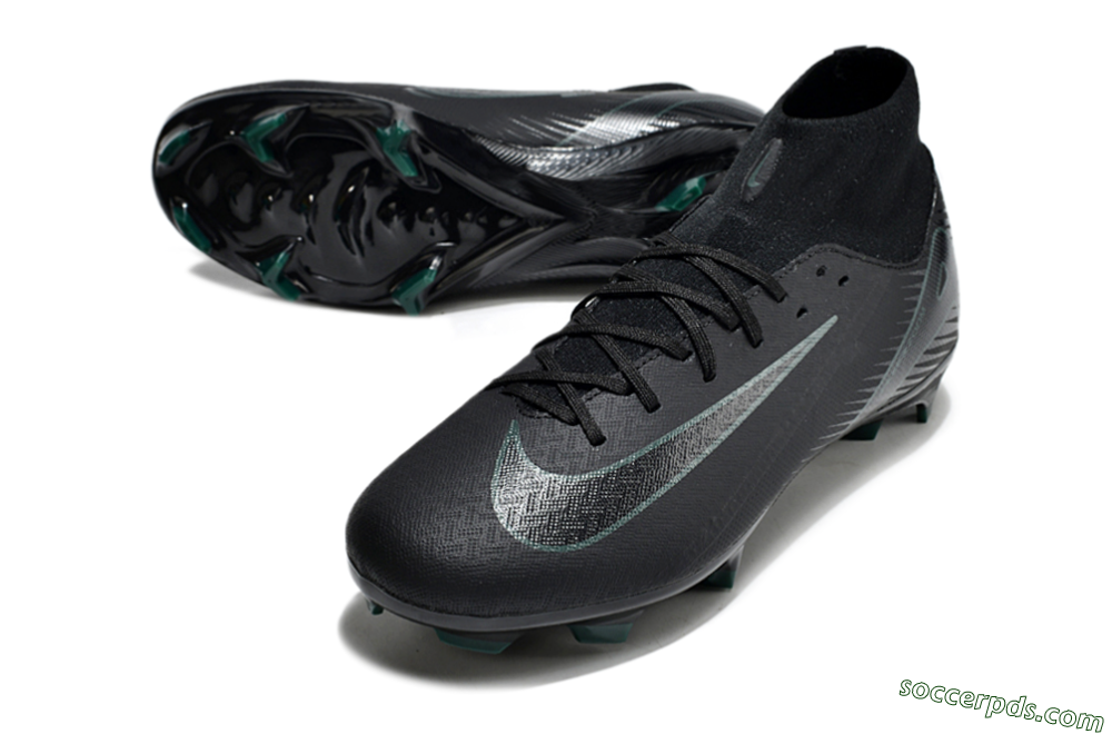 Nike Air Zoom Mercurial Superfly 10 Academy FG High-Tops Football Boots - Black/Green 3